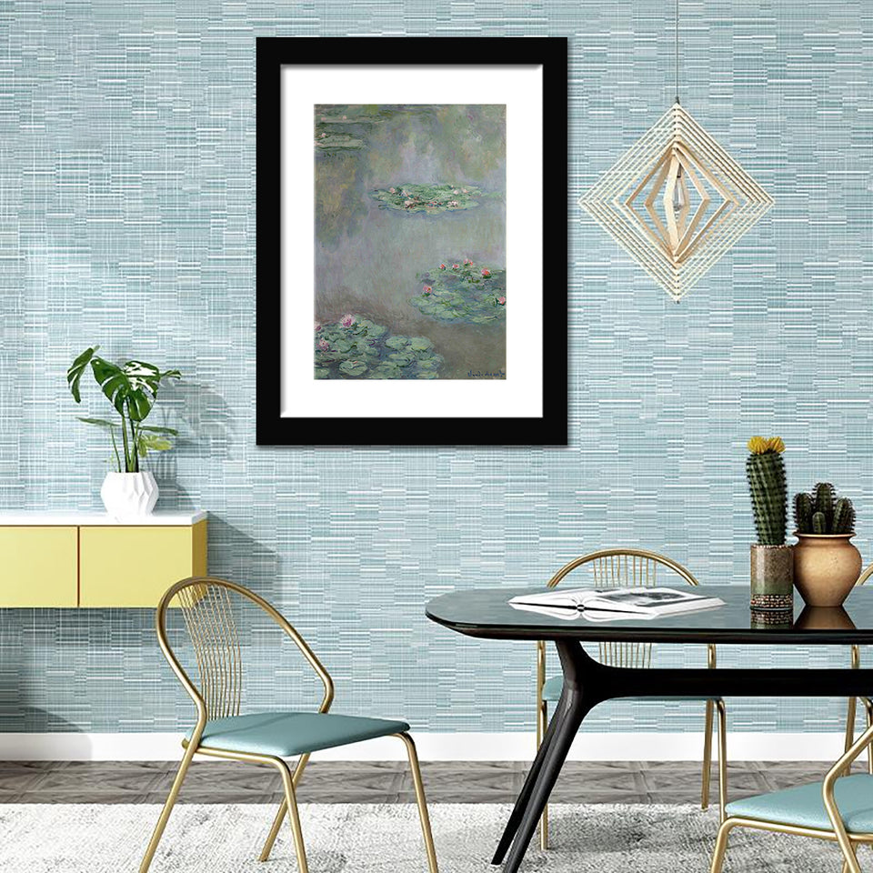 Water Lilies By Claude Monet-Canvas Art,Art Print,Framed Art,Plexiglass cover