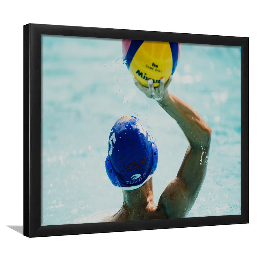Water Polo, Water Polo Framed Art Prints Wall Art Decor,Black Frame, Ready to hang