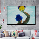 Water Polo, Water Polo Framed Art Prints Wall Art Decor,Black Frame, Ready to hang