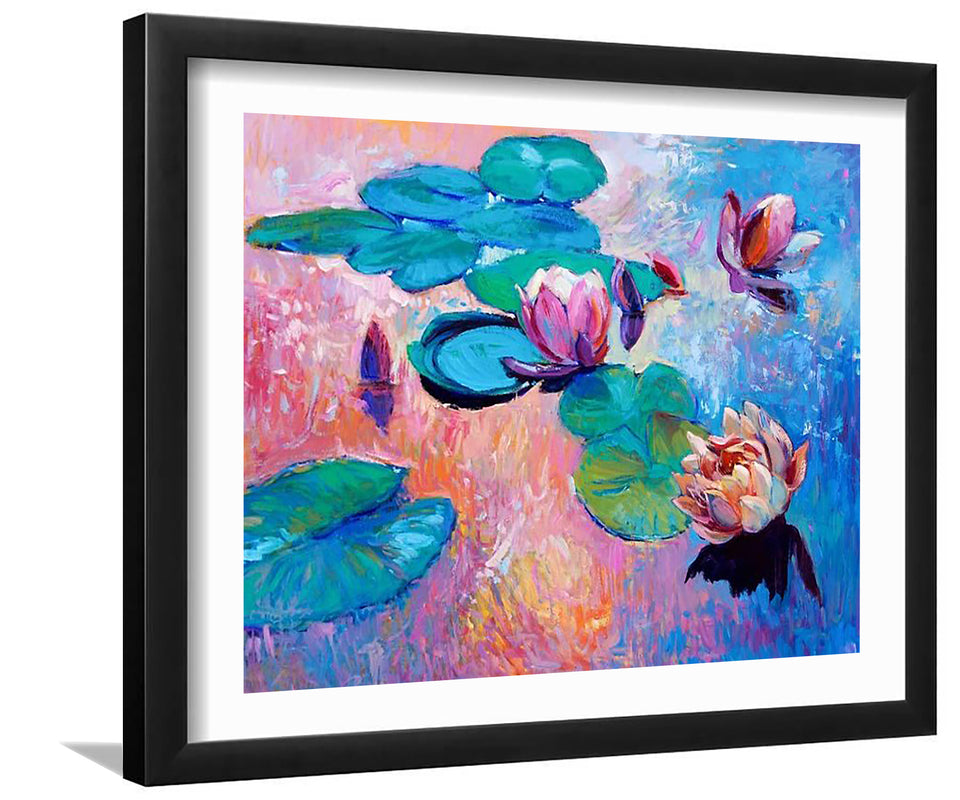 Water lilies-Art Print,Framed art,Plexiglass Cover