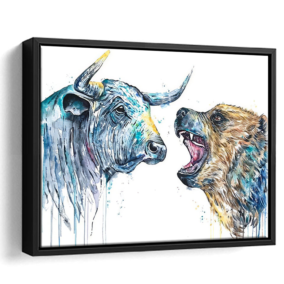bull and bear images drawing