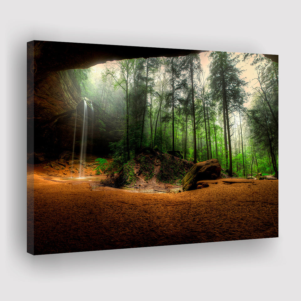 Waterfall Art Forest Canvas Prints Wall Art Decor - Painting Canvas,Home Decor, Ready to Hang