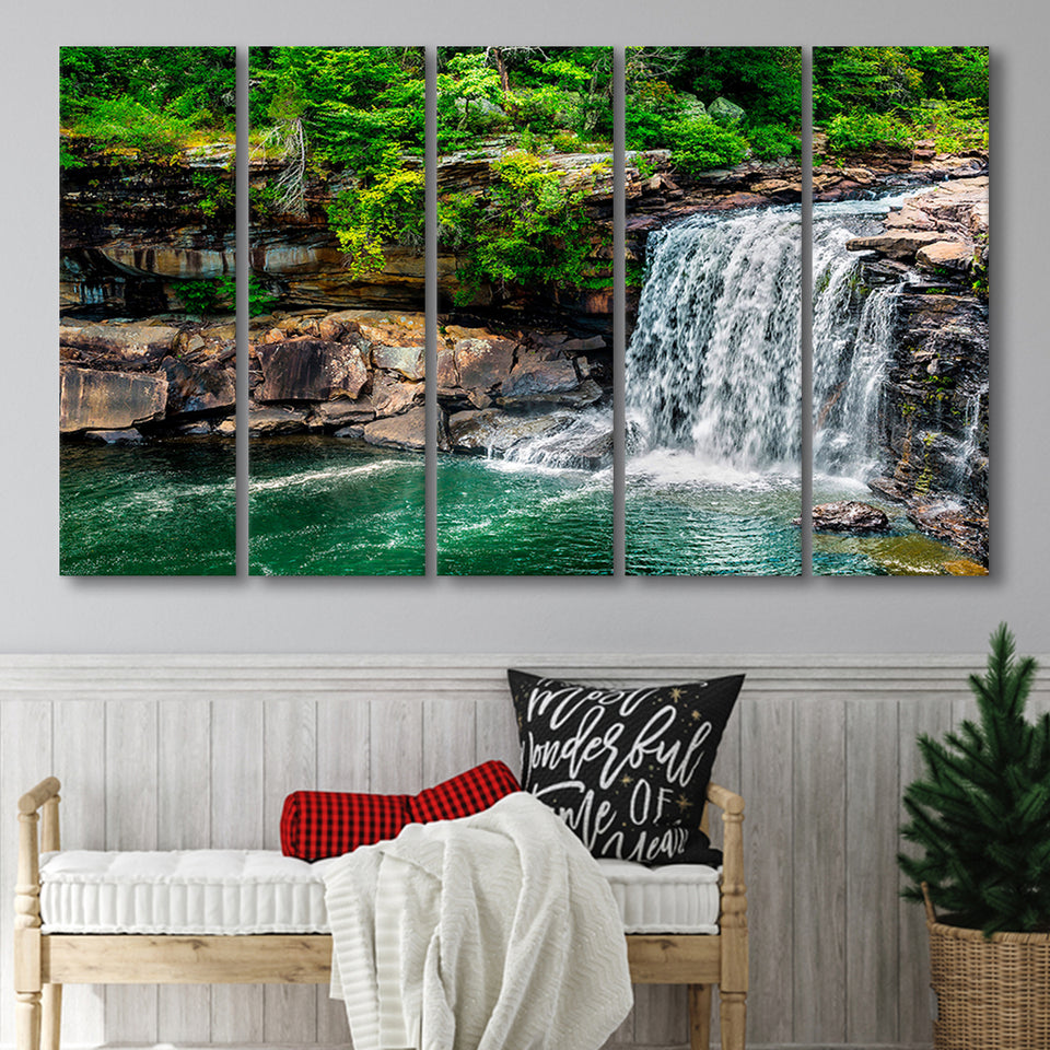Waterfall Canvas Forest Art Extra Large Canvas Prints Multi Panels B Wall Art Prints Home Decor