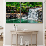 Waterfall Canvas Forest Art Extra Large Canvas Prints Multi Panels B Wall Art Prints Home Decor