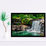 Waterfall Canvas Forest Art Framed Art Prints Wall Decor - Painting Art,Framed Picture,For Sale, Ready to hang