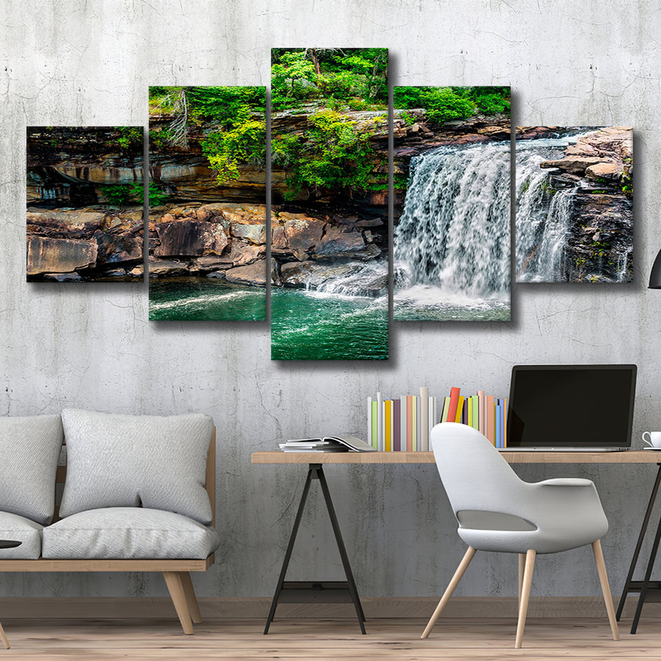 Waterfall Canvas Forest Art Large Canvas Prints Multi Panels Wall Art Prints Home Decor