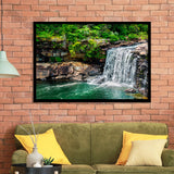 Waterfall Canvas Forest Art Framed Art Prints Wall Decor - Painting Art,Framed Picture,For Sale, Ready to hang