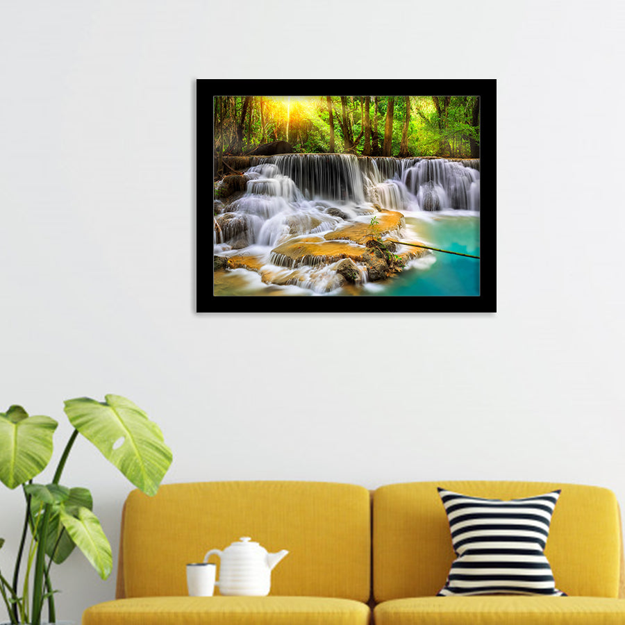 Waterfall Nature Beauty Framed Art Prints - Framed Prints, Prints For Sale, Painting Prints,Wall Art Decor