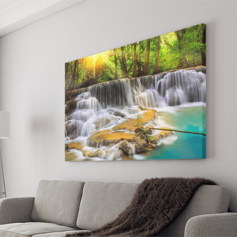 Waterfall Nature Beauty Canvas Wall Art - Canvas Prints, Prints For Sale, Painting Canvas,Canvas On Sale