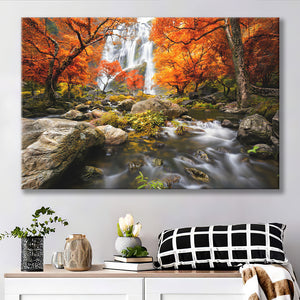 Waterfall Scenery Canvas Prints Wall Art - Canvas Painting, Painting Art, Prints for Sale, Wall Decor, Home Decor