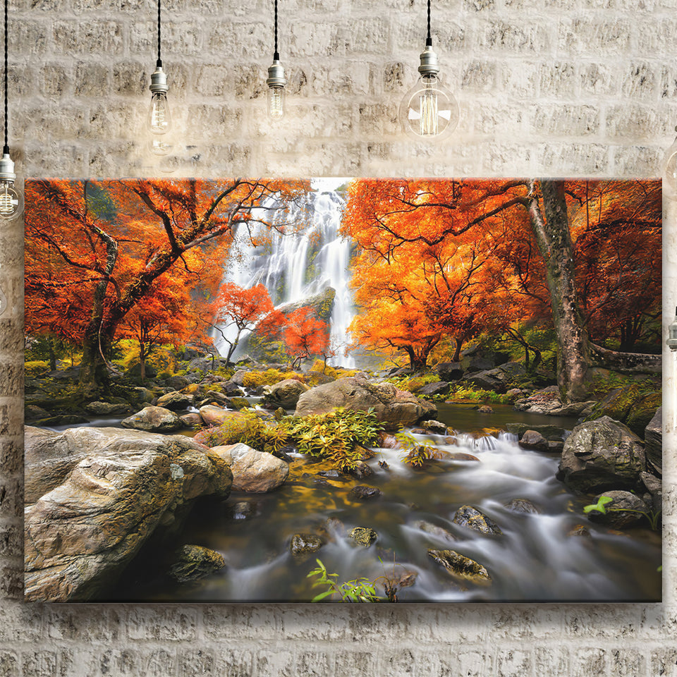 Waterfall Scenery Canvas Prints Wall Art - Canvas Painting, Painting Art, Prints for Sale, Wall Decor, Home Decor