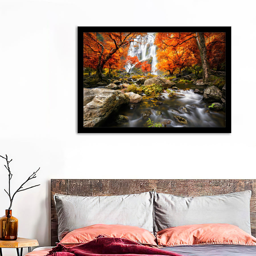 Waterfall Scenery Framed Art Prints Wall Decor - Painting Art, Framed Prints, Prints for Sale, Wall Art, Home Decor