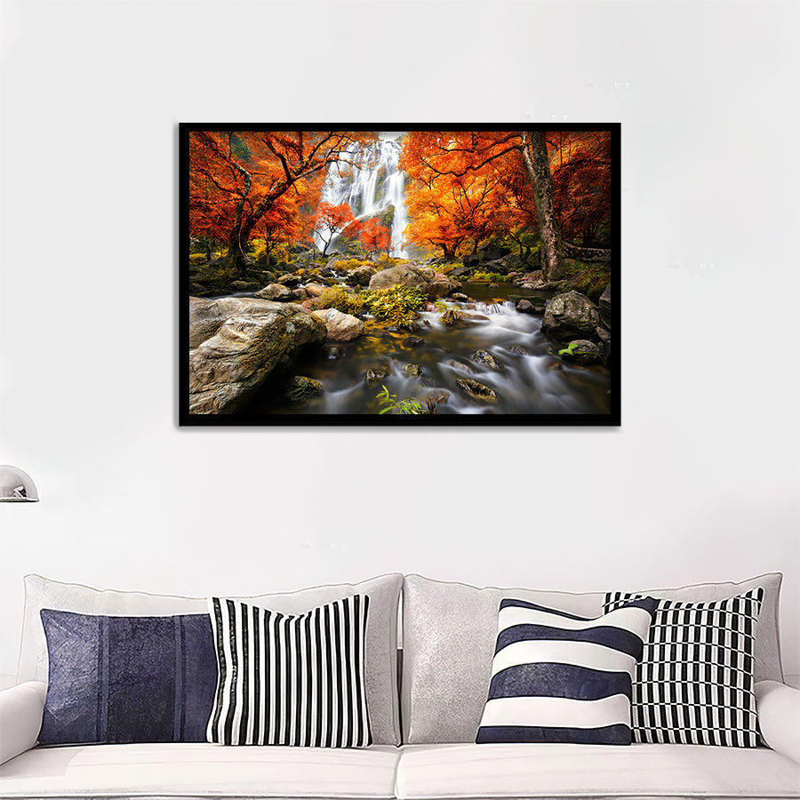 Waterfall Scenery Framed Art Prints Wall Decor - Painting Art, Framed Prints, Prints for Sale, Wall Art, Home Decor
