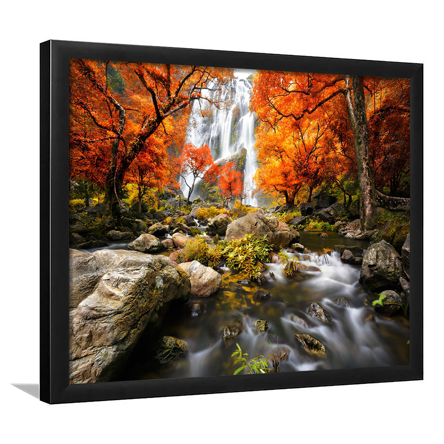 Waterfall Scenery Framed Art Prints Wall Decor - Painting Art, Framed Prints, Prints for Sale, Wall Art, Home Decor