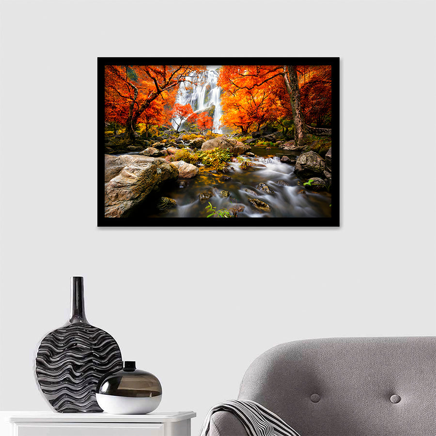 Waterfall Scenery Framed Art Prints Wall Decor - Painting Art, Framed Prints, Prints for Sale, Wall Art, Home Decor