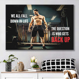 We All Fall Down In Life Canvas Prints Wall Art - Painting Canvas,Office Business Motivation Art, Wall Decor