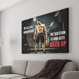 We All Fall Down In Life Canvas Prints Wall Art - Painting Canvas,Office Business Motivation Art, Wall Decor