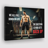 We All Fall Down In Life Canvas Prints Wall Art - Painting Canvas,Office Business Motivation Art, Wall Decor