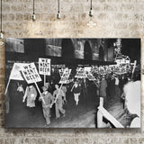 We Want Beer Black And White Print, Prohibition Protest Canvas Prints Wall Art Home Decor
