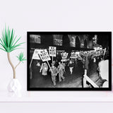 We Want Beer Black And White Print, Prohibition Protest Framed Art Prints, Wall Art,Home Decor,Framed Picture