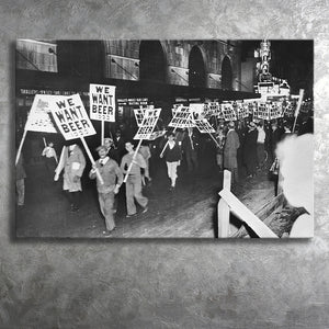 We Want Beer Black And White Print, Prohibition Protest 5 Panels, Canv –  UnixCanvas