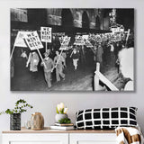 We Want Beer Black And White Print, Prohibition Protest Canvas Prints Wall Art Home Decor