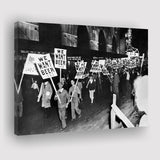 We Want Beer Black And White Print, Prohibition Protest Canvas Prints Wall Art Home Decor