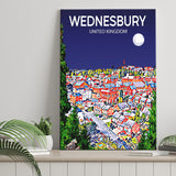 Wednesbury United Kingdom Art Night Art Print ,City Art Print, Large Canvas, Canvas Print Wall Art Home Decor