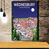 Wednesbury United Kingdom Art Night Art Print ,City Art Print, Large Canvas, Canvas Print Wall Art Home Decor