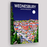 Wednesbury United Kingdom Art Night Art Print ,City Art Print, Large Canvas, Canvas Print Wall Art Home Decor