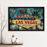 Welcome To Las Vegas Framed Canvas Prints Wall Art Decor - Painting Canvas, Framed Picture, Home Decor