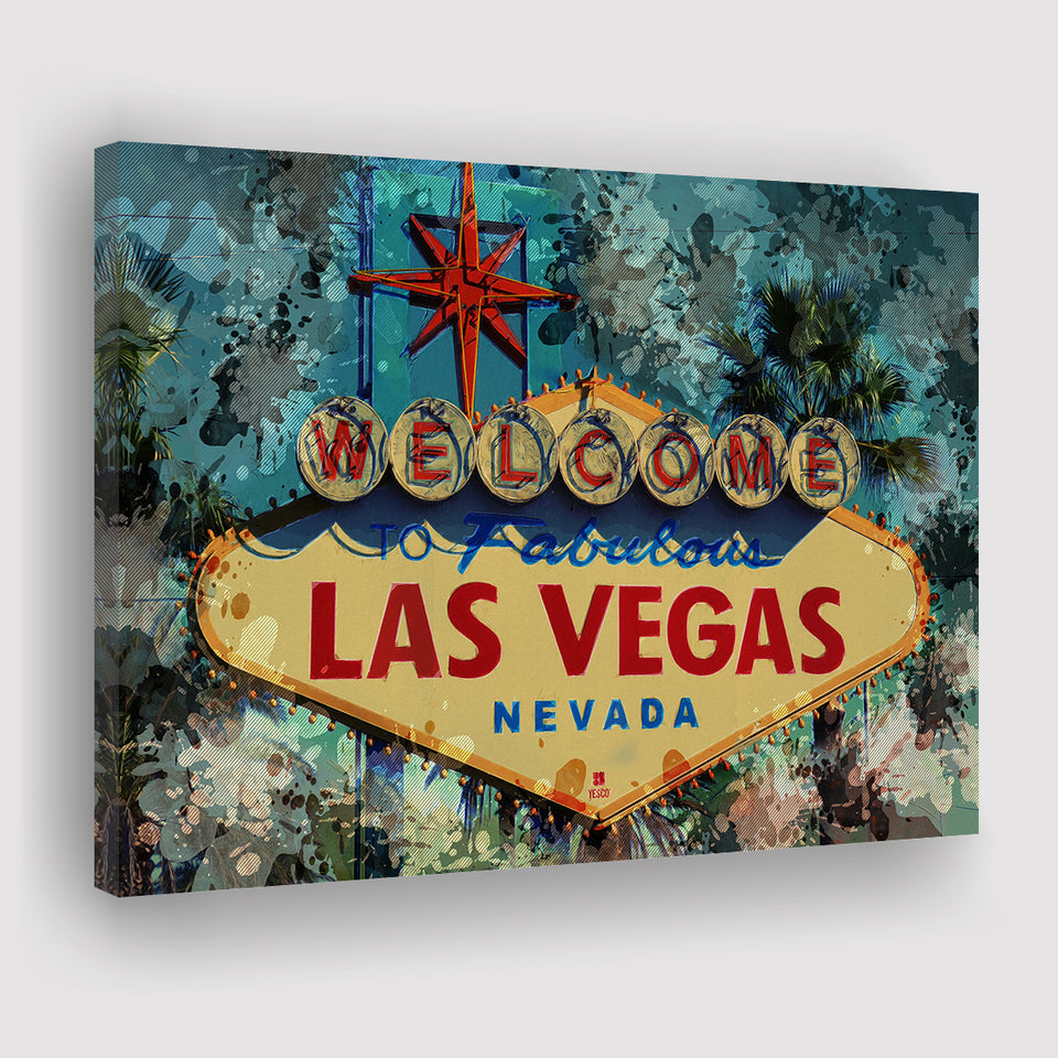 Welcome To Las Vegas Canvas Prints Wall Art Decor - Painting Canvas, Art Print, Home Decor, Ready to Hang