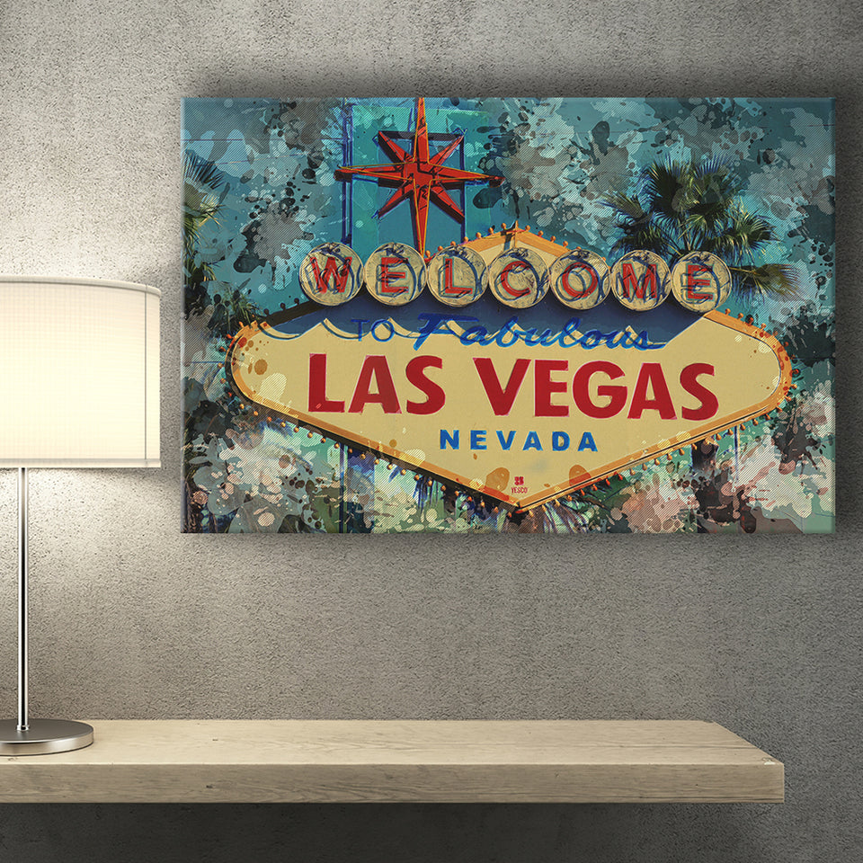 Welcome To Las Vegas Canvas Prints Wall Art Decor - Painting Canvas, Art Print, Home Decor, Ready to Hang