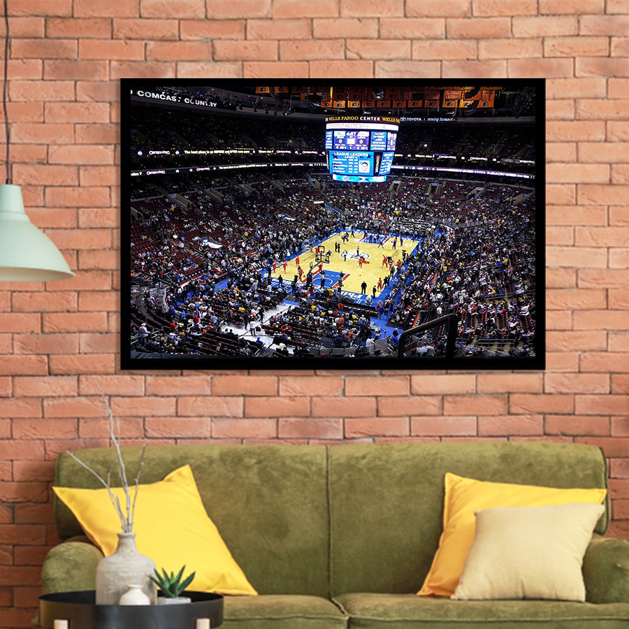 Wells Fargo Center Stadium Art Prints Philadelphia 76ers Wall Art,Sport Stadium Art Prints, Fan Gift, Wall Decor