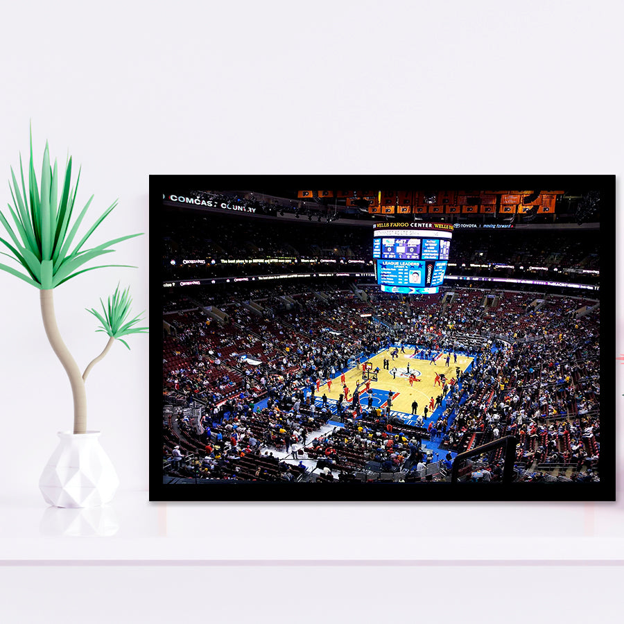 Wells Fargo Center Stadium Art Prints Philadelphia 76ers Wall Art,Sport Stadium Art Prints, Fan Gift, Wall Decor