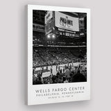 Wells Fargo Center Philadelphia 76Ers Basketball Lovers Black And White Art Canvas Prints Wall Art Home Decor