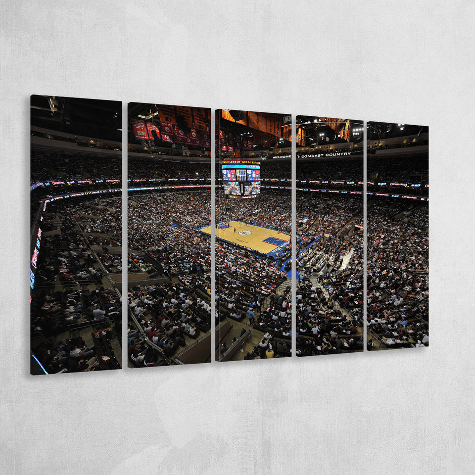Wells Fargo Center, Stadium Canvas, Sport Art, Gift for him,100 Multi Panels B, Canvas Prints Wall Art Decor