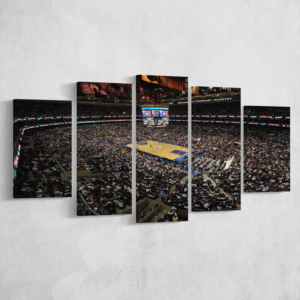 Wells Fargo Center, Stadium Canvas, Sport Art, Large Canvas,V1 Multi Panels, Canvas Prints Wall Art Decor