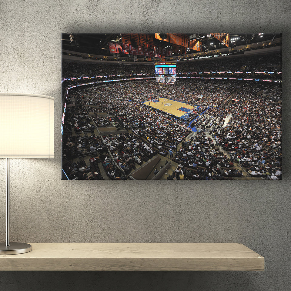 Wells Fargo Center, Stadium Canvas, Sport Art, Gift for him,V1 Fan Gift, Canvas Prints Wall Art Decor