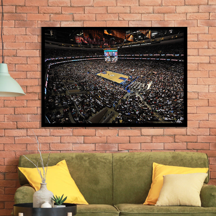 Wells Fargo Center, Stadium Canvas, Sport Art, Gift for him,100 Framed Art Prints Wall Art Decor, Framed Picture