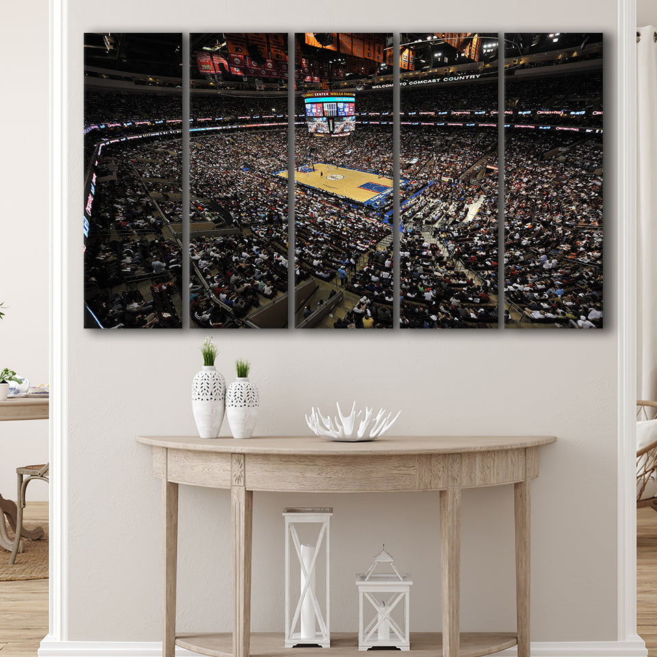 Wells Fargo Center, Stadium Canvas, Sport Art, Gift for him,100 Multi Panels B, Canvas Prints Wall Art Decor