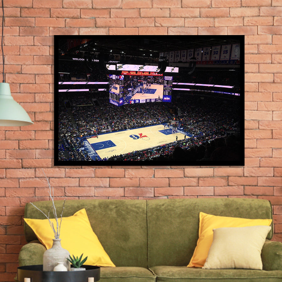 Wells Fargo Center, Stadium Canvas, Sport Art, Gift for him, Framed Art Prints Wall Art Decor, Framed Picture
