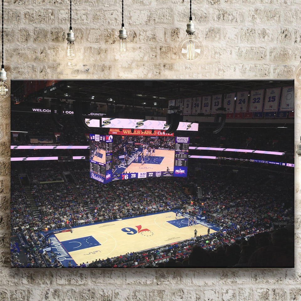 Wells Fargo Center, Stadium Canvas, Sport Art, Gift for him, Fan Gift, Canvas Prints Wall Art Decor