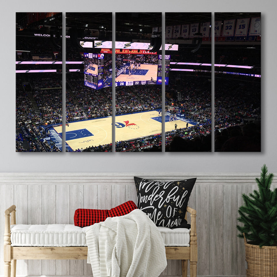 Wells Fargo Center, Stadium Canvas, Sport Art, Gift for him, Multi Panels B, Canvas Prints Wall Art Decor