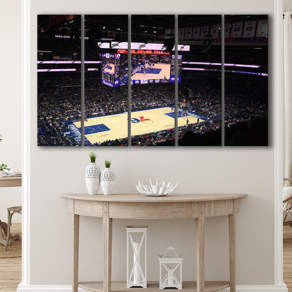 Wells Fargo Center, Stadium Canvas, Sport Art, Gift for him, Multi Panels B, Canvas Prints Wall Art Decor