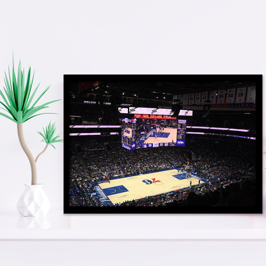 Wells Fargo Center, Stadium Canvas, Sport Art, Gift for him, Framed Art Prints Wall Art Decor, Framed Picture