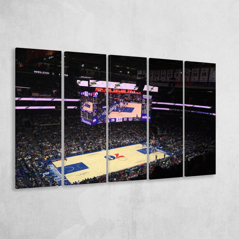 Wells Fargo Center, Stadium Canvas, Sport Art, Gift for him, Multi Panels B, Canvas Prints Wall Art Decor