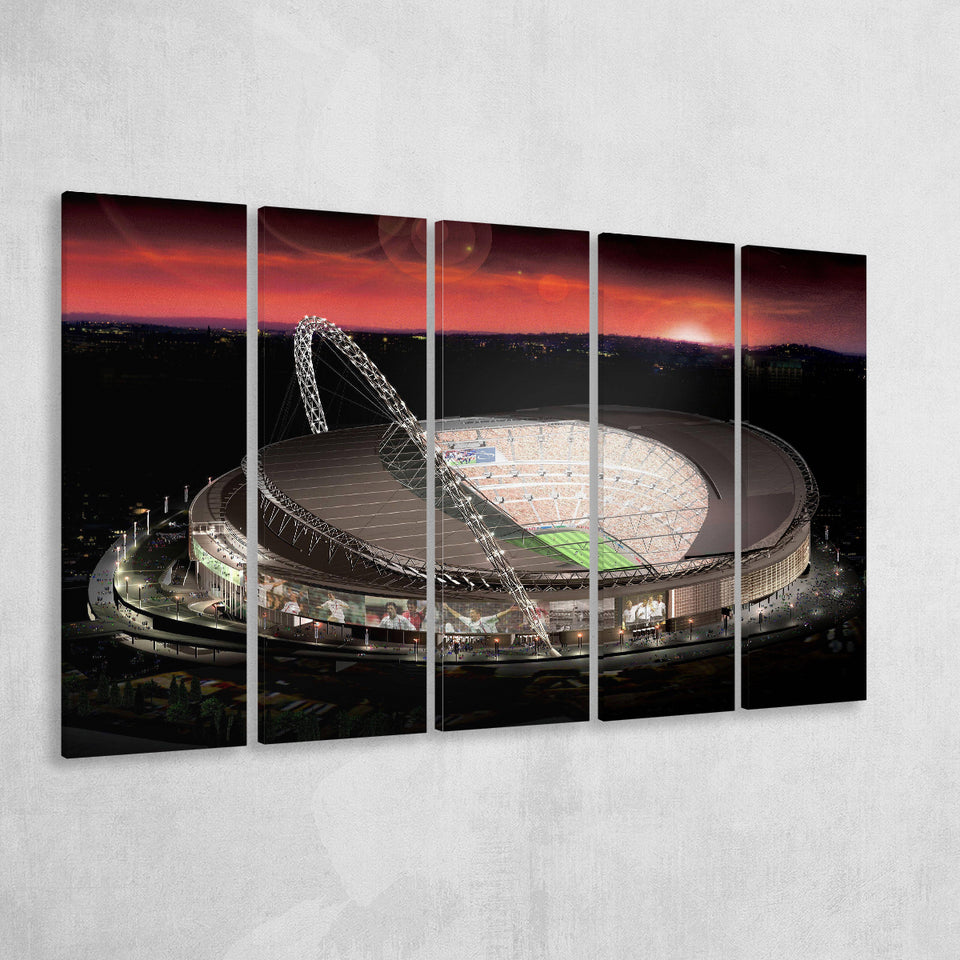 Wembley Stadium, Stadium Canvas, Sport Art, Gift for him, Multi Panels B, Canvas Prints Wall Art Decor