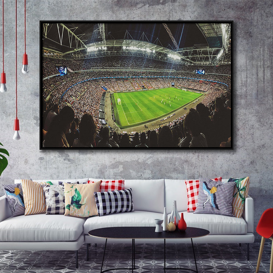 Wembley Stadium Wall Art Football Stadium Framed Canvas Prints Sport,Sport Stadium Art Prints, Fan Gift