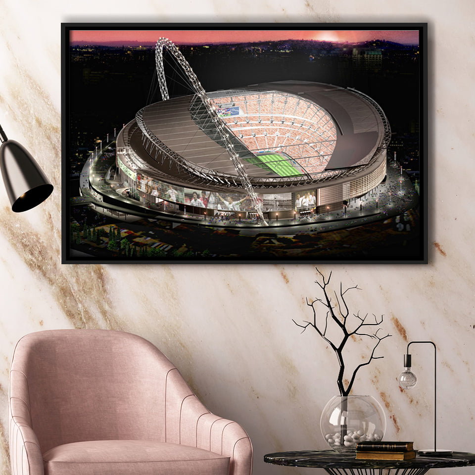 Wembley Stadium, Football Stadium Framed Canvas Prints Wall Art - Painting Canvas, Wall Decor,Floating Frame